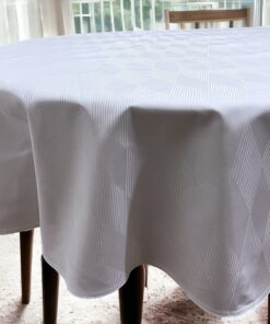 Stolnjak Okrugli 150cm White Romboid