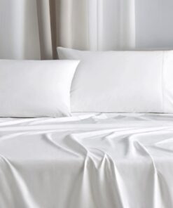 Posteljina Damast Bela glat set 200x220cm
