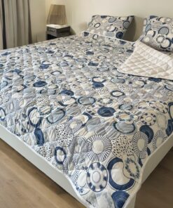 Viktorija set frotir/pamuk prekrivač Blue Circle