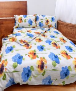 Komplet posteljina 200x200cm Krep Blue Flower