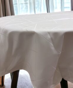 Stolnjak Ovalni 160x220cm White Lines