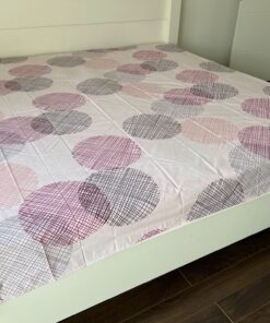 Čaršav Ranforce 220x240cm bez lastiša Pink circle