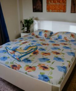 Komplet Krep 200x200cm 100% pamuk Flower