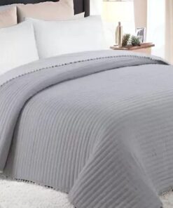 Prekrivač Pom-Pom 200x220cm  Svetlo siva