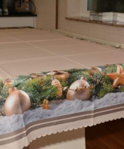 Stolnjak Novogodisnji 150x220cm Ukrasi bez