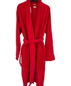 Bade Mantil Frotir Red XXL Dug rukav Kragna