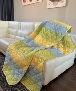 Prekrivač 190x190cm mikrofiber Blue/green