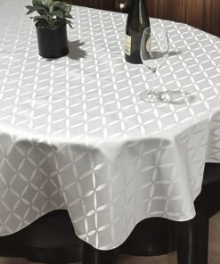 Okrugli Stolnjak Ø150cm Bela boja-lotos