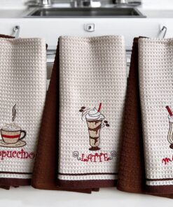 Set 6 kuhinjskih krpa Wafle Capuchino