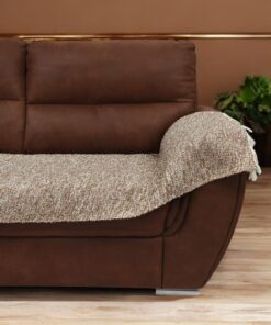 Fleker-prekrivač garnitura Trodelni Svetlo Braon boja (trosed-dvosed-fotelja)