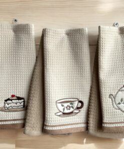 Set 6 kuhinjskih krpa Wafle Beige