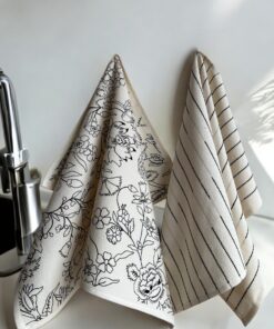 Set od 2 kuhinjske krpe print beige