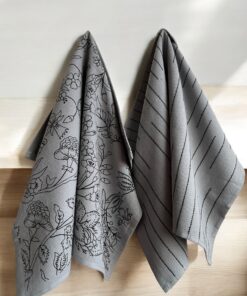 Set od 2 kuhinjske krpe print grey