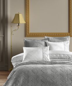 Prekrivač + Set posteljine Tallia siva boja