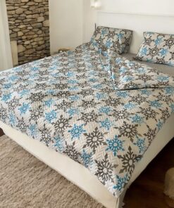 Zimski set posteljine Pahulje 200x220cm