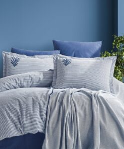 Prekrivač + Set posteljine Palma plava boja