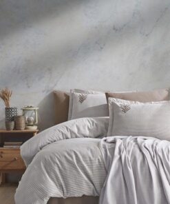 Prekrivač + Set posteljine Palma siva boja