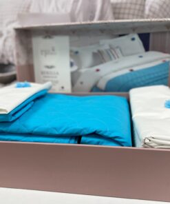 Komplet posteljina sa prekrivačem 180x230cm Plava boja