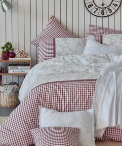 Posteljina HOME 160x220cm Crvena kockica