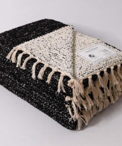 Fleker-prekrivač garnitura Dva lica (trosed-dvosed-fotelja) BLACK