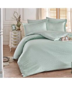 Posteljina mala Saten Žakard zelena boja