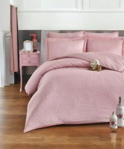 Posteljina mala Saten Žakard roze boja