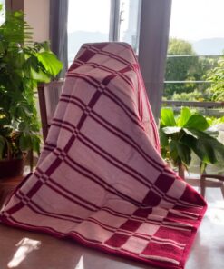 Ćebe 200x155cm Old Time Bordo/Bež boja