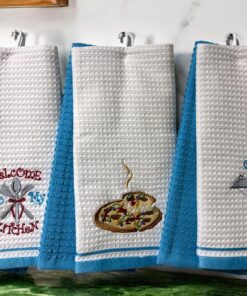 Set 6 kuhinjskih krpa Wafle Light blue