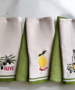 Set 6 kuhinjskih krpa Wafle green