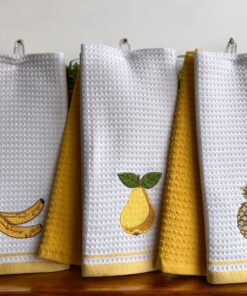 Set 6 kuhinjskih krpa Wafle yelow