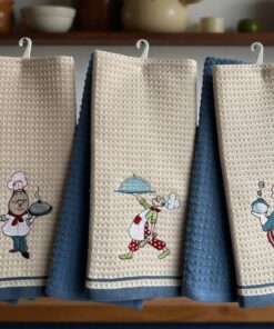 Set 6 kuhinjskih krpa Wafle Blue