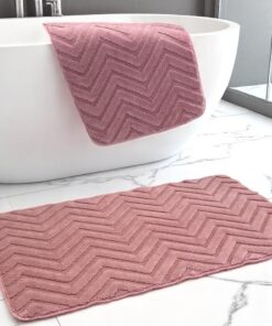 Dvodelni set prostirki za kupatilo – Cik-cak dizajn A3