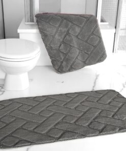 Dvodelni set prostirki za kupatilo – Cik-cak dizajn A2