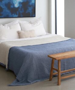 Pamučni prekivač sa dva lica 230x280cm Blue