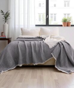 Pamučni prekivač sa dva lica 230x280cm Grey