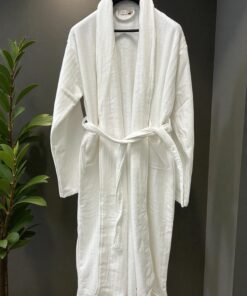 Bade mantil Pliš XXL - veličina D2 Model Bela boja linije