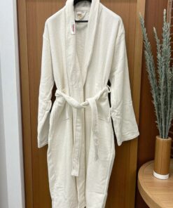 Bade mantil Frotir XXXL - veličina D4 Model Prugasti Bela boja