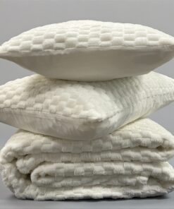 Ćebe set Sign – 220x240cm + 2 jastučnice 50x70cm Prljava Bela boja