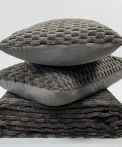 Ćebe set Sign – 220x240cm + 2 jastučnice 50x70cm Antracit