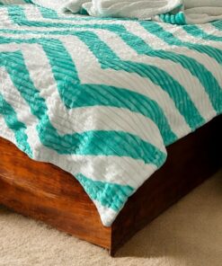 Ćebe 150x200cm Dva lica A15 Zelena/Bela boja