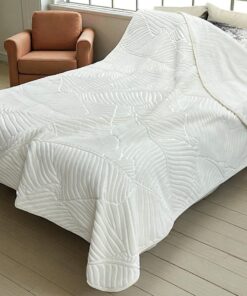 Ćebe Merinos 220x160cm A14 List Priljavo bela boja