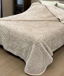 Ćebe Merinos 220x240cm A10 Etno Krem boja