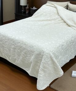 Ćebe Merinos 220x160cm A11 Cvet Priljavo bela boja