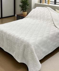 Ćebe Merinos 220x240cm A3 Kocka Bež boja