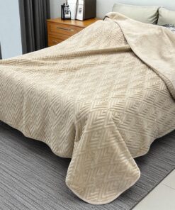 Ćebe Merinos 220x240cm A9 Kocka Krem boja