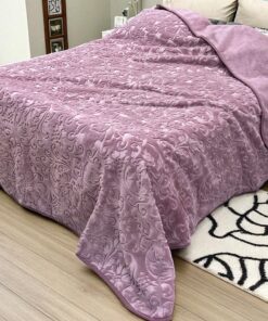 Ćebe Merinos 220x240cm D8 Mali cvet Ljubičasta boja