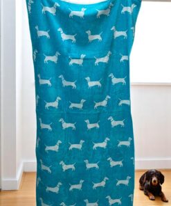 Plažni peškir "Blue Dachshund" 160x83 cm – 100% pamuk A11