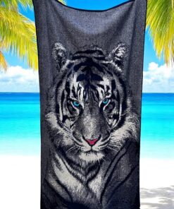 Plažni peškir "Tiger Gaze" – 180x97 cm, 100% pamuk