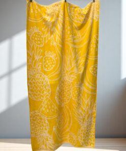 Plažni peškir "Yellow Ananas" – 86x188 cm | 100% Pamuk