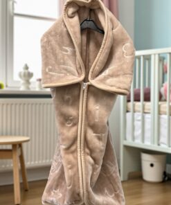 Bebi ćebe 2u1 – ćebe, prekrivač i topli bebi džak 80x90cm Bear Brown